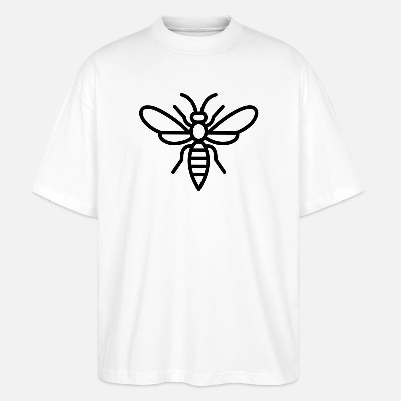 Wespe - Stanley/Stella Oversized Unisex Bio T-Shirt Blaster 2.0 - Weiß