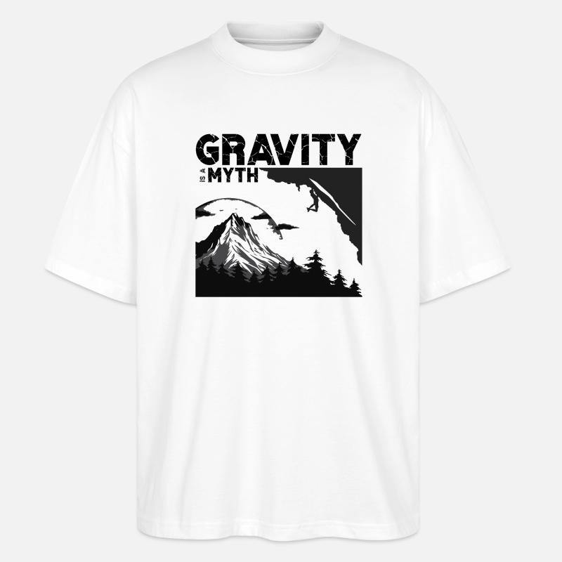 Gravity is a myth - Stanley/Stella Oversized Unisex Bio T-Shirt Blaster 2.0 - Weiß