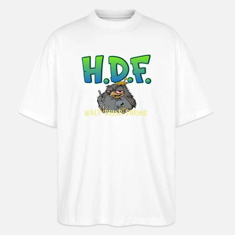 H.D.F.  - Stanley/Stella Oversized Unisex Bio T-Shirt Blaster 2.0 - Weiß