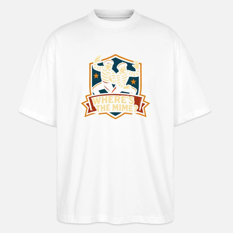 Sirkusmiimi Hauska lasten sirkus - Stanley/Stella Blaster 2.0 Unisex Oversized Luomu T-paita - valkoinen