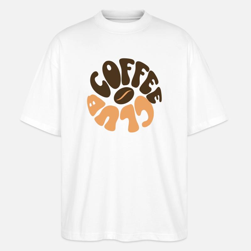 Kaffee-Blob Retro Design - Stanley/Stella Oversized Unisex Bio T-Shirt Blaster 2.0 - Weiß