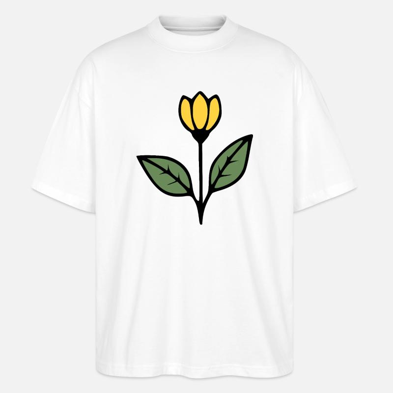  Blume Tulpe Blumen Blüte Geschenkidee Mutter  - Stanley/Stella Oversized Unisex Bio T-Shirt Blaster 2.0 - Weiß