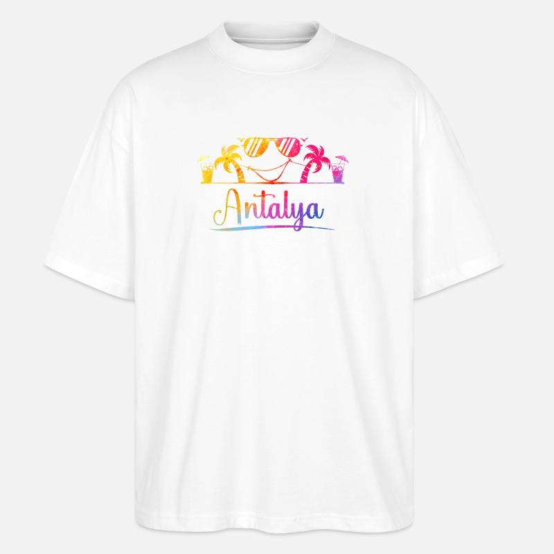 Antalya Strandsonne  - Stanley/Stella Oversized Unisex Bio T-Shirt Blaster 2.0 - Weiß