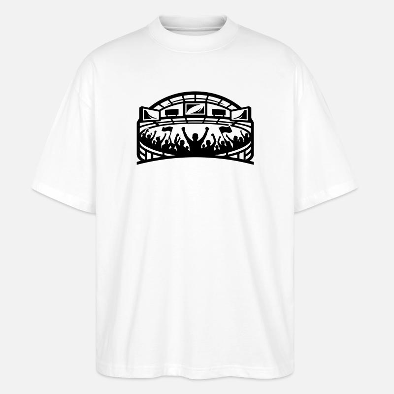 Stadium Fans Silhouette - Stanley/Stella Oversized Unisex Organic T-shirt Blaster 2.0 - white
