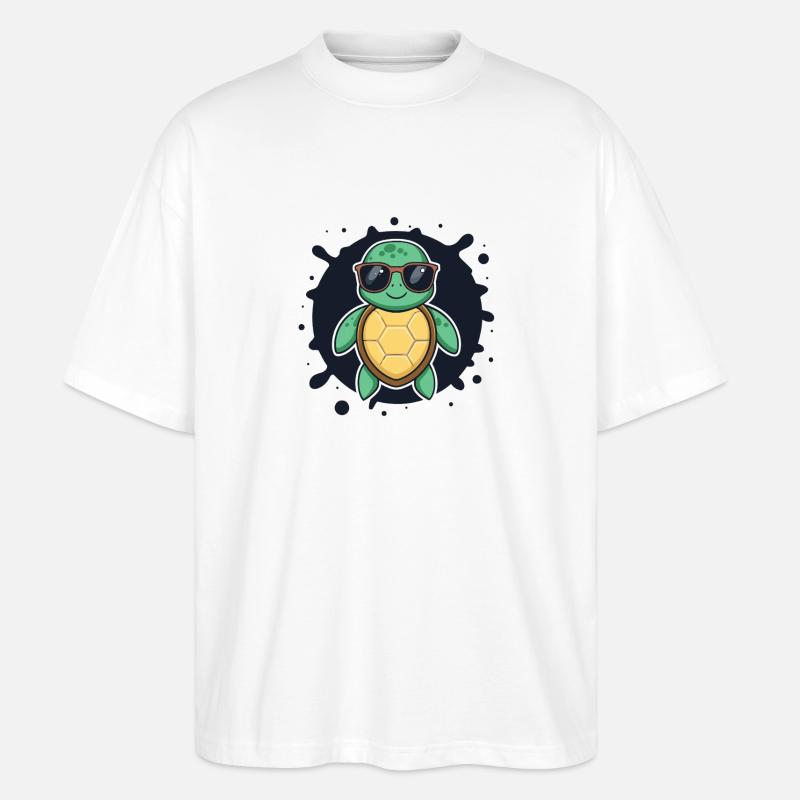 Sea Turtle Cool-Sonnenbrille - Stanley/Stella Oversized Unisex Bio T-Shirt Blaster 2.0 - Weiß