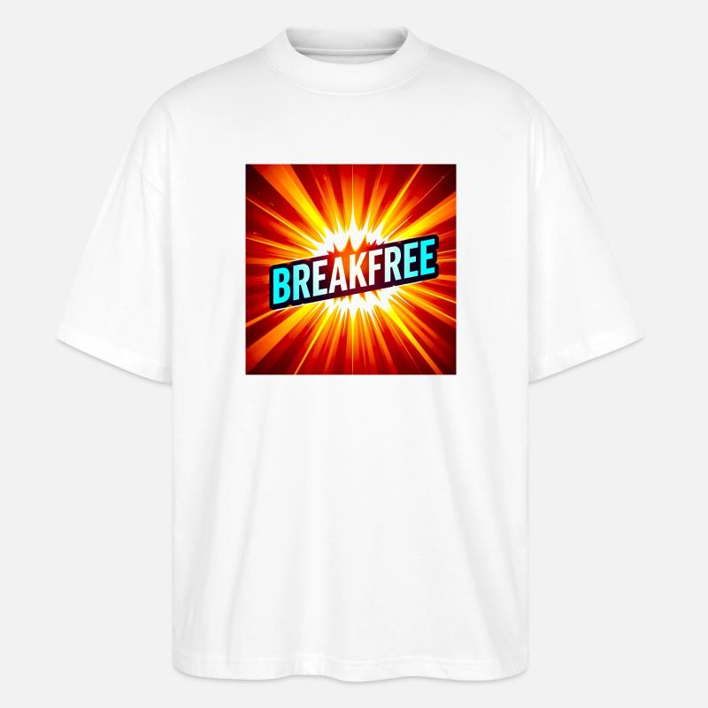 Graphique Burst Breakfree - T-shirt bio Blaster 2.0 coupe oversize Stanley/Stella Unisexe - blanc