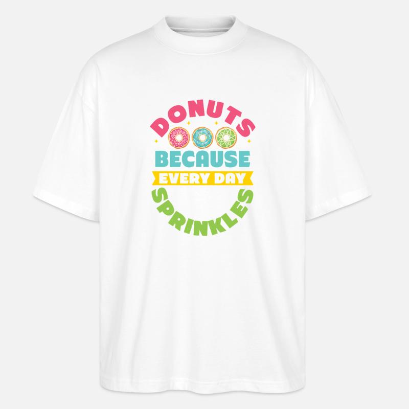 Donut Fastfood - Stanley/Stella Oversized Unisex Bio T-Shirt Blaster 2.0 - Weiß