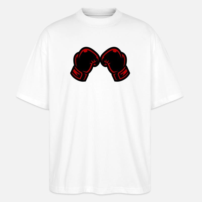 Boxhandschuhe Symbol Logo - Stanley/Stella Oversized Unisex Bio T-Shirt Blaster 2.0 - Weiß