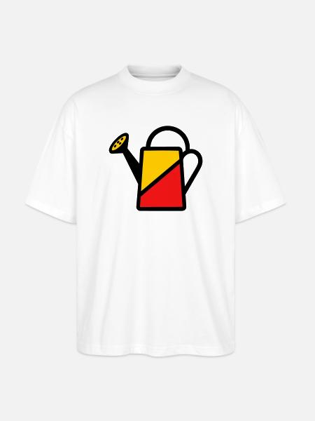Two-tone watering can tool vegetable gardener - Stanley/Stella Oversized Unisex Organic T-shirt Blaster 2.0 - white
