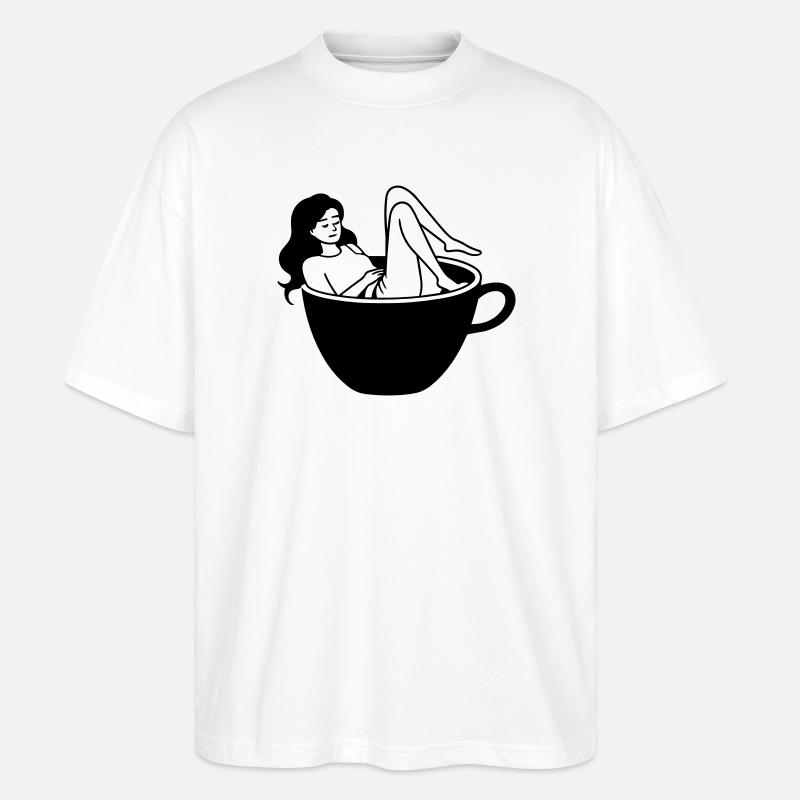 Kaffeekultur - Stanley/Stella Oversized Unisex Bio T-Shirt Blaster 2.0 - Weiß