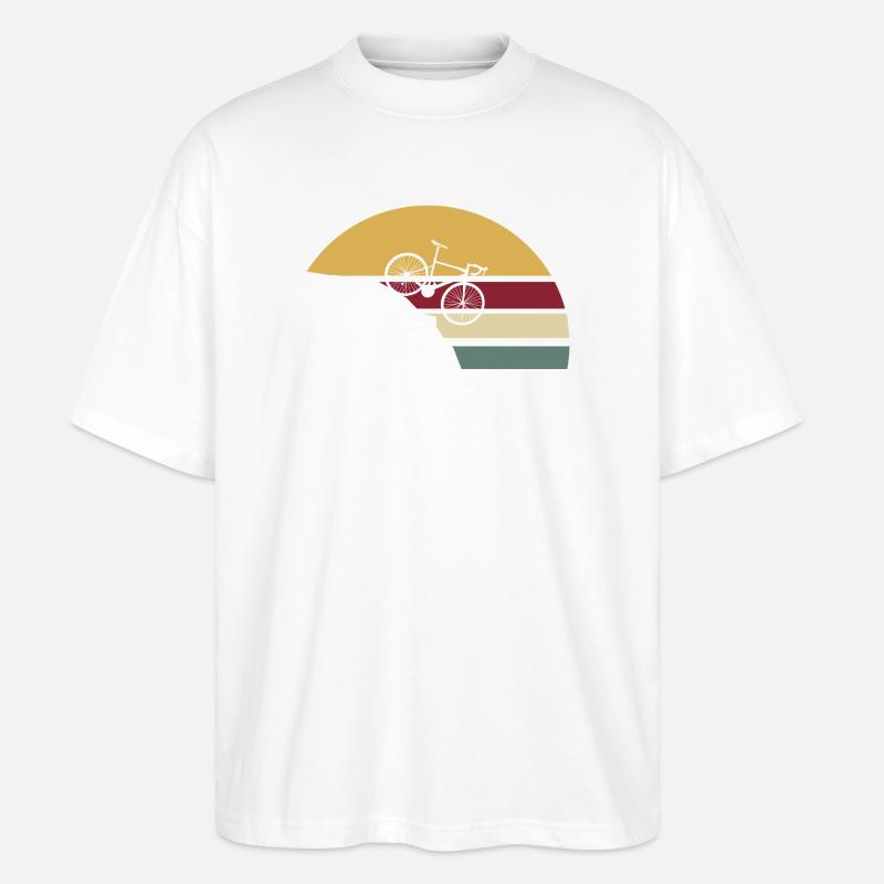 Descente rétro à vélo - T-shirt bio Blaster 2.0 coupe oversize Stanley/Stella Unisexe - blanc