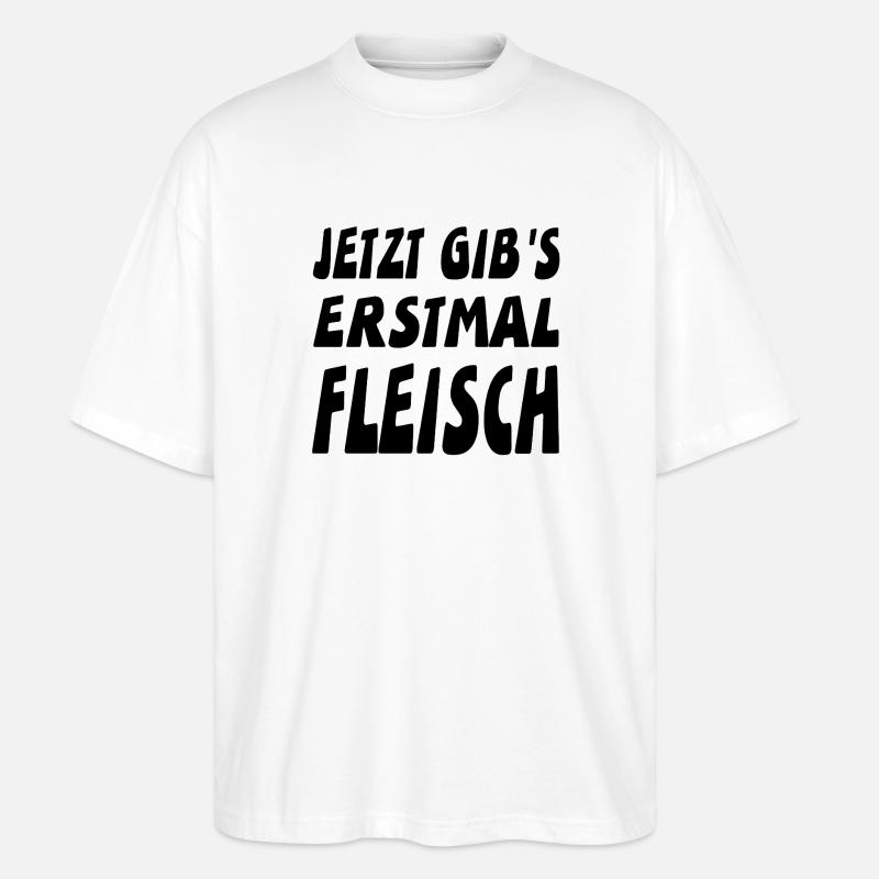 Fleisch - Stanley/Stella Oversized Unisex Bio T-Shirt Blaster 2.0 - Weiß