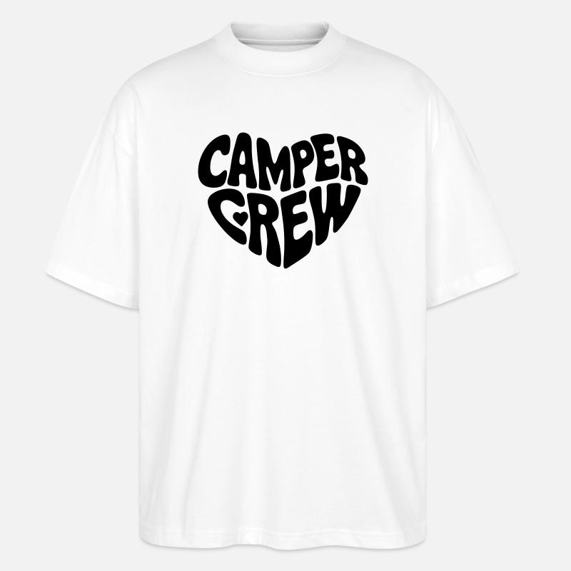 Camper crew herz - Stanley/Stella Oversized Unisex Bio T-Shirt Blaster 2.0 - Weiß