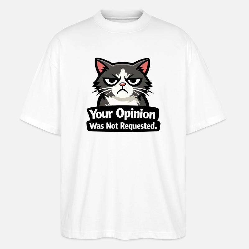 Salty Cat Attitude Tee - Stanley/Stella Oversized Unisex Bio T-Shirt Blaster 2.0 - Weiß