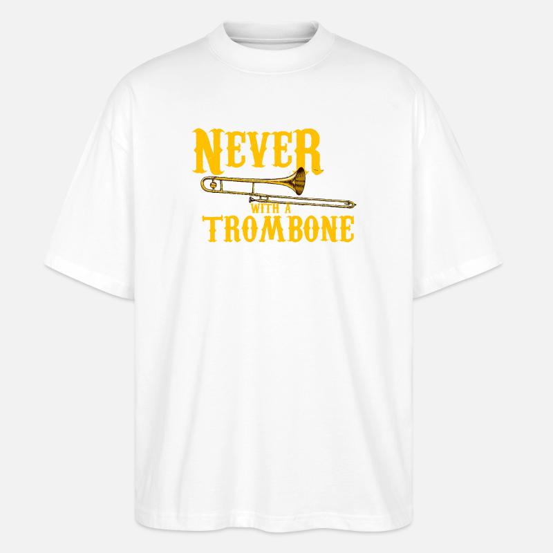 Versteht nie: Posaunenmädchen - Stanley/Stella Oversized Unisex Bio T-Shirt Blaster 2.0 - Weiß