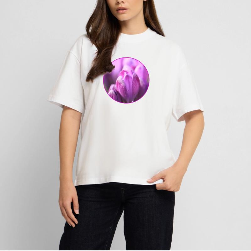 Crocus Crocus Fleurs violettes Crocus Bourgeon de crocus T-shirt bio Blaster 2.0 coupe oversize Stanley/Stella Unisexe