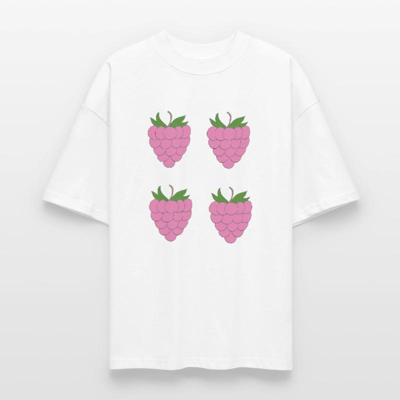 Raspberry Double Cluster Pattern Stanley/Stella Oversized Unisex Organic T-shirt Blaster 2.0