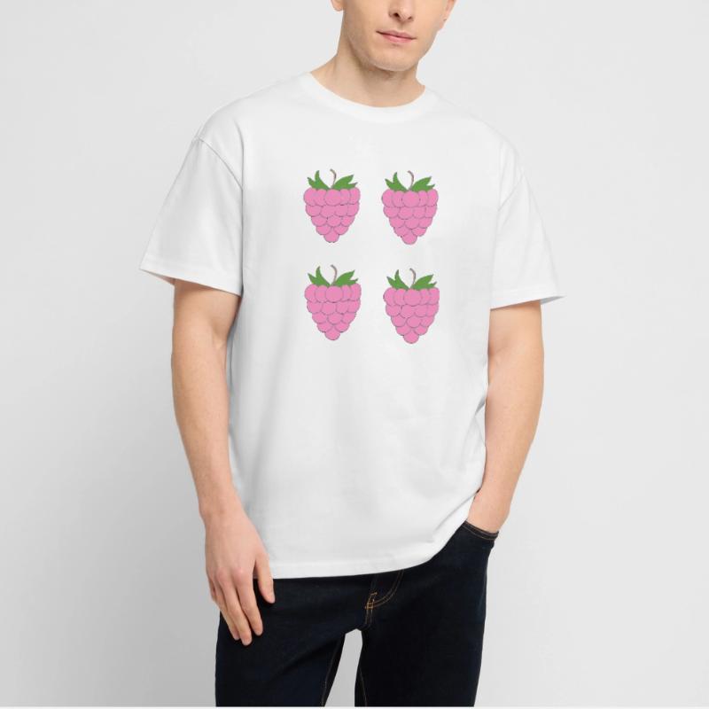Raspberry Double Cluster Pattern Stanley/Stella Oversized Unisex Organic T-shirt Blaster 2.0