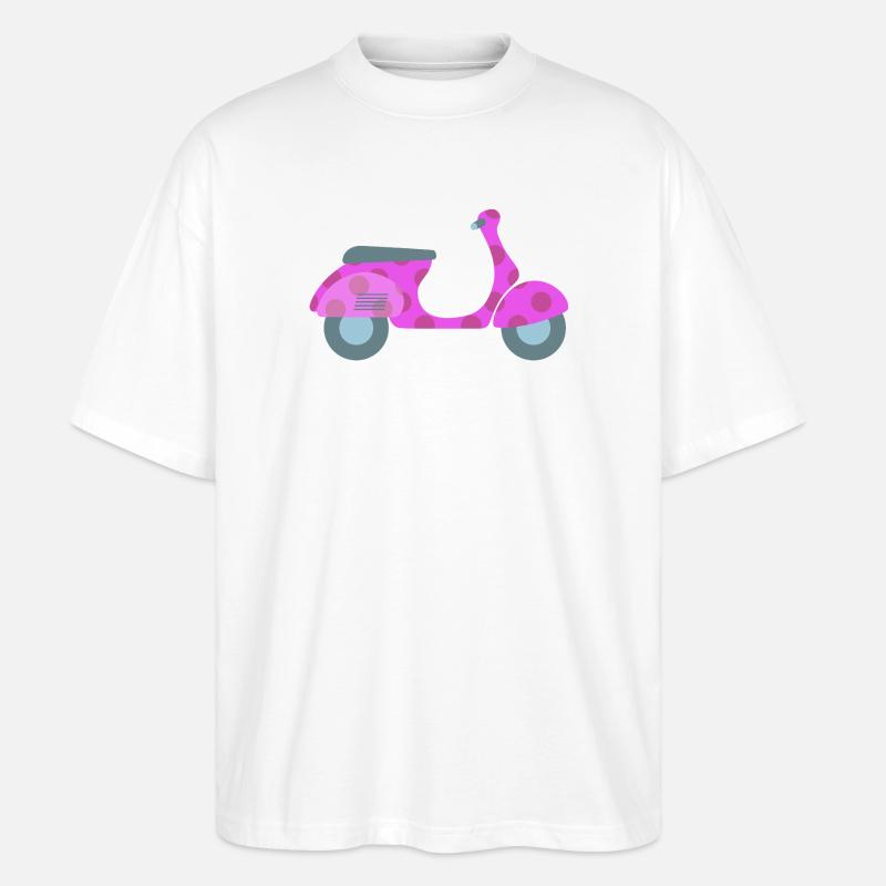 Roller Dots Punkte Frühling Italien Lebensfreude - Stanley/Stella Oversized Unisex Bio T-Shirt Blaster 2.0 - Weiß
