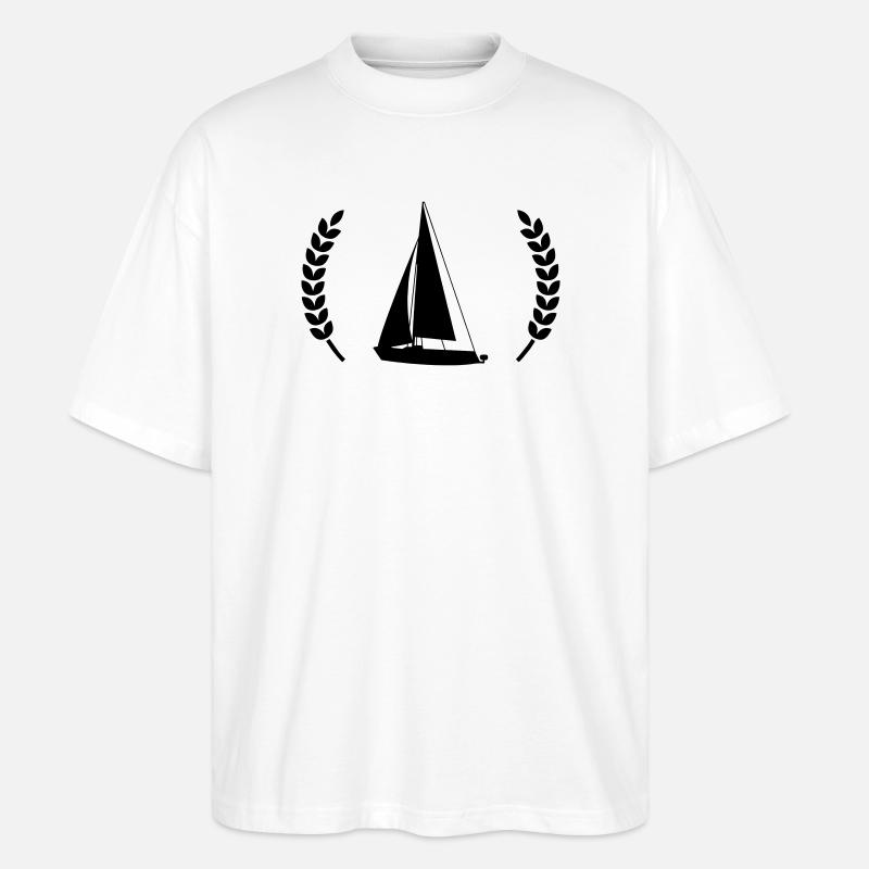 Segelboot - Stanley/Stella Oversized Unisex Bio T-Shirt Blaster 2.0 - Weiß