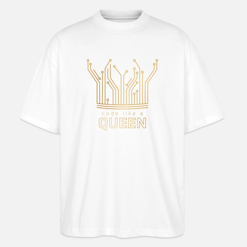 Code Like a Queen - Stanley/Stella Oversized Unisex Bio T-Shirt Blaster 2.0 - Weiß