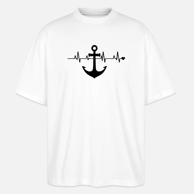 Anker  - Stanley/Stella Oversized Unisex Bio T-Shirt Blaster 2.0 - Weiß