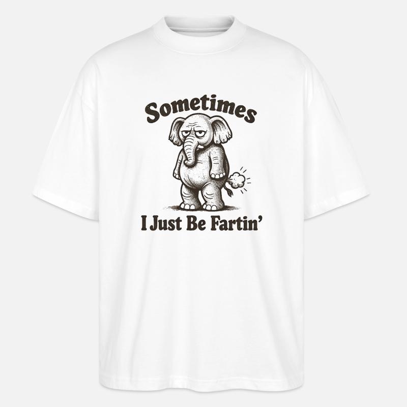 Parfois, je pète simplement. - T-shirt bio Blaster 2.0 coupe oversize Stanley/Stella Unisexe - blanc