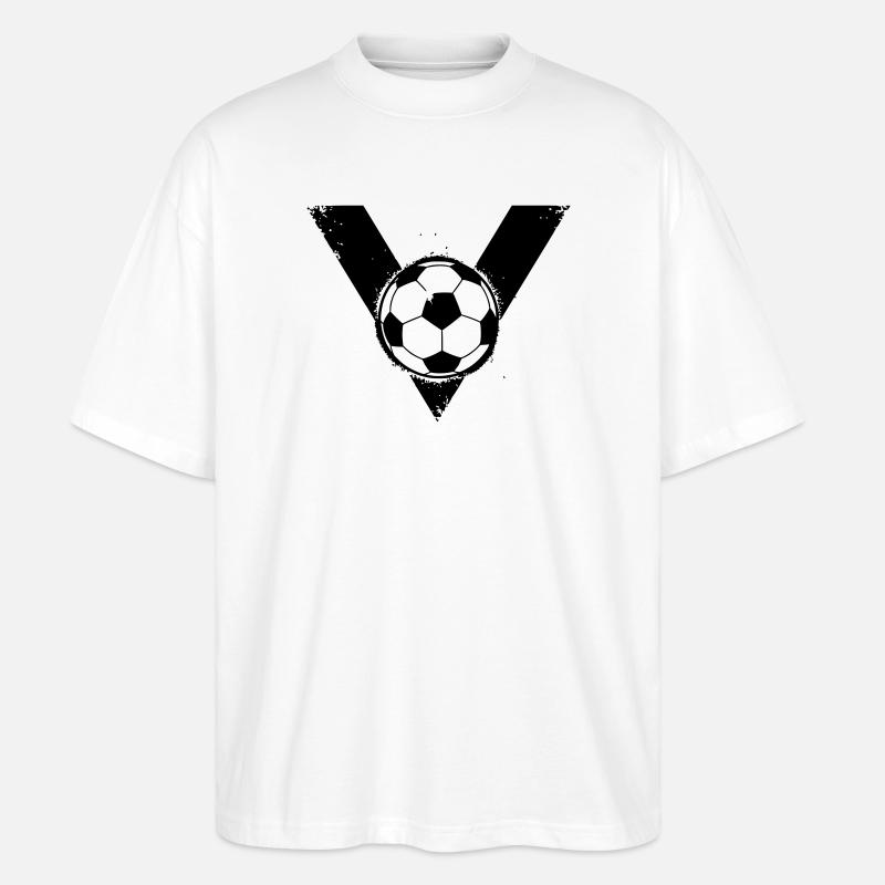 Fußball V Sieg Wappen Grunge - Stanley/Stella Oversized Unisex Bio T-Shirt Blaster 2.0 - Weiß