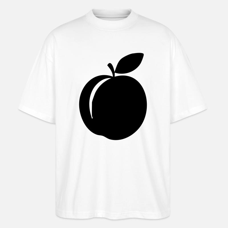 Pfirsich-Silhouette – süßes Sommerdesign - Stanley/Stella Oversized Unisex Bio T-Shirt Blaster 2.0 - Weiß