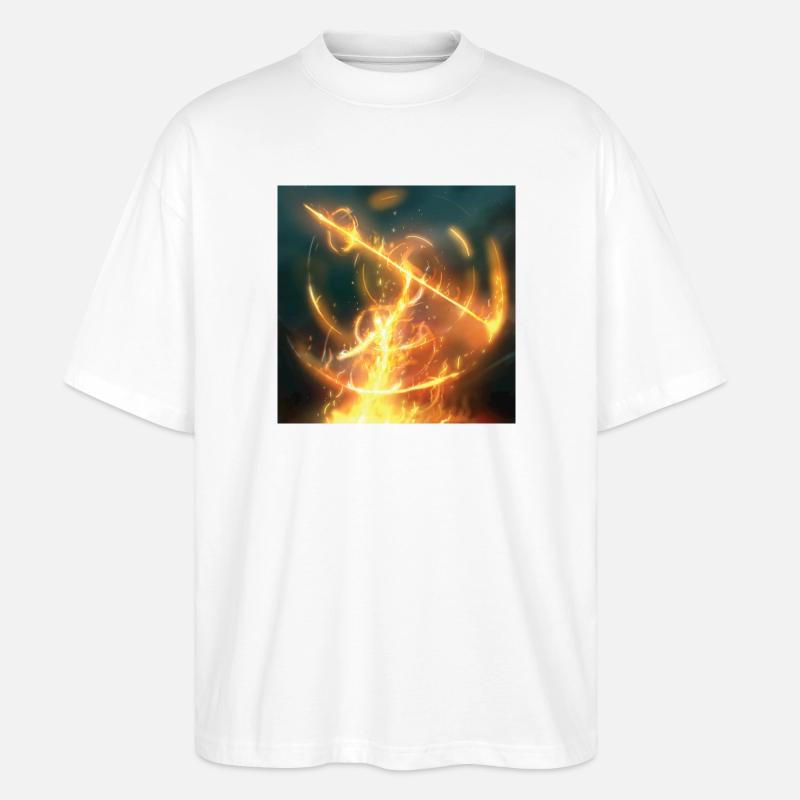 Fire Spear - Stanley/Stella Oversized Unisex Bio T-Shirt Blaster 2.0 - Weiß