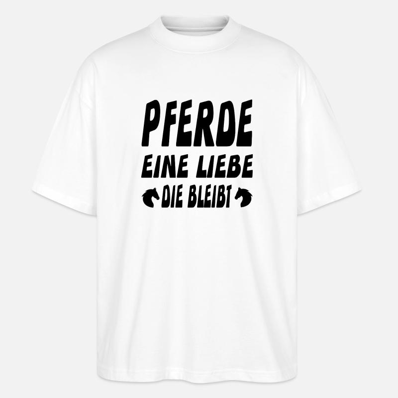 Pferde - Stanley/Stella Oversized Unisex Bio T-Shirt Blaster 2.0 - Weiß