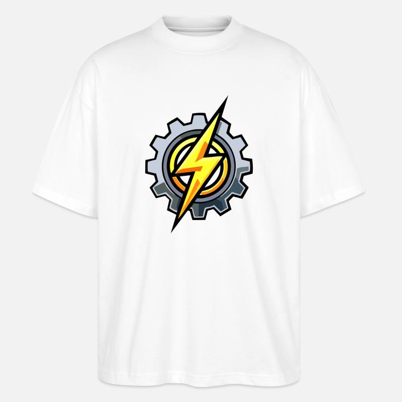 Gear Blitz – Génie électrique et mécanique - T-shirt bio Blaster 2.0 coupe oversize Stanley/Stella Unisexe - blanc