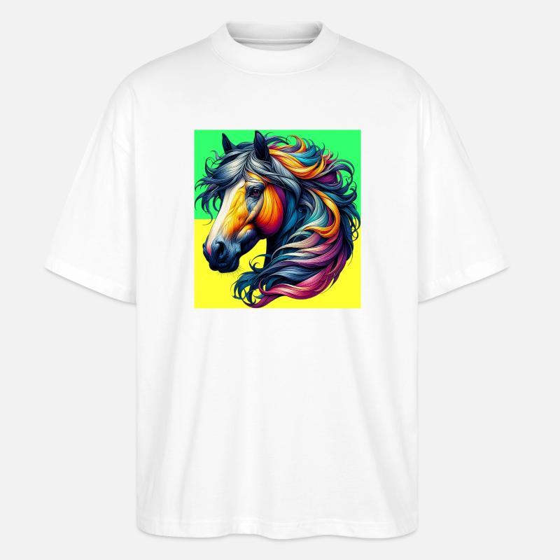 cheval - T-shirt bio Blaster 2.0 coupe oversize Stanley/Stella Unisexe - blanc