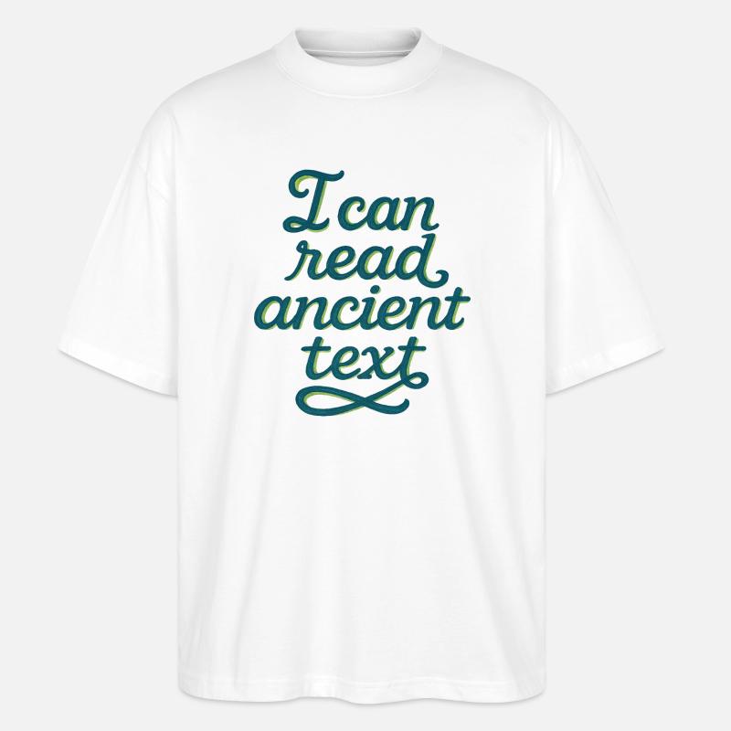 Antikes Script Tee - Stanley/Stella Oversized Unisex Bio T-Shirt Blaster 2.0 - Weiß