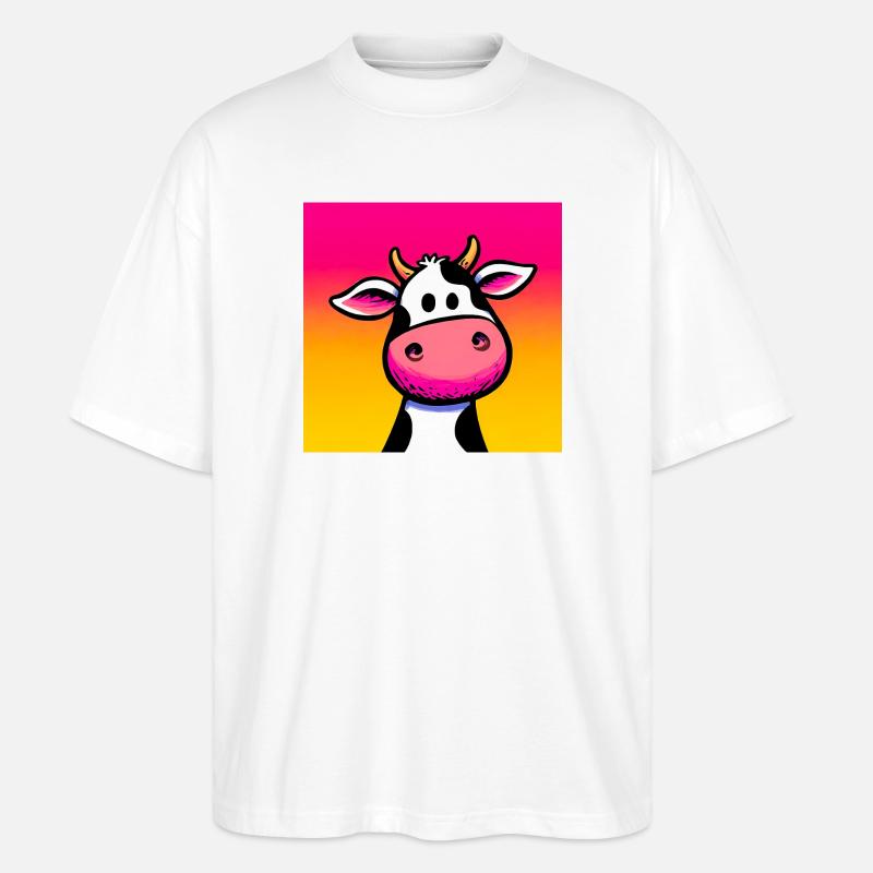 vache - T-shirt bio Blaster 2.0 coupe oversize Stanley/Stella Unisexe - blanc
