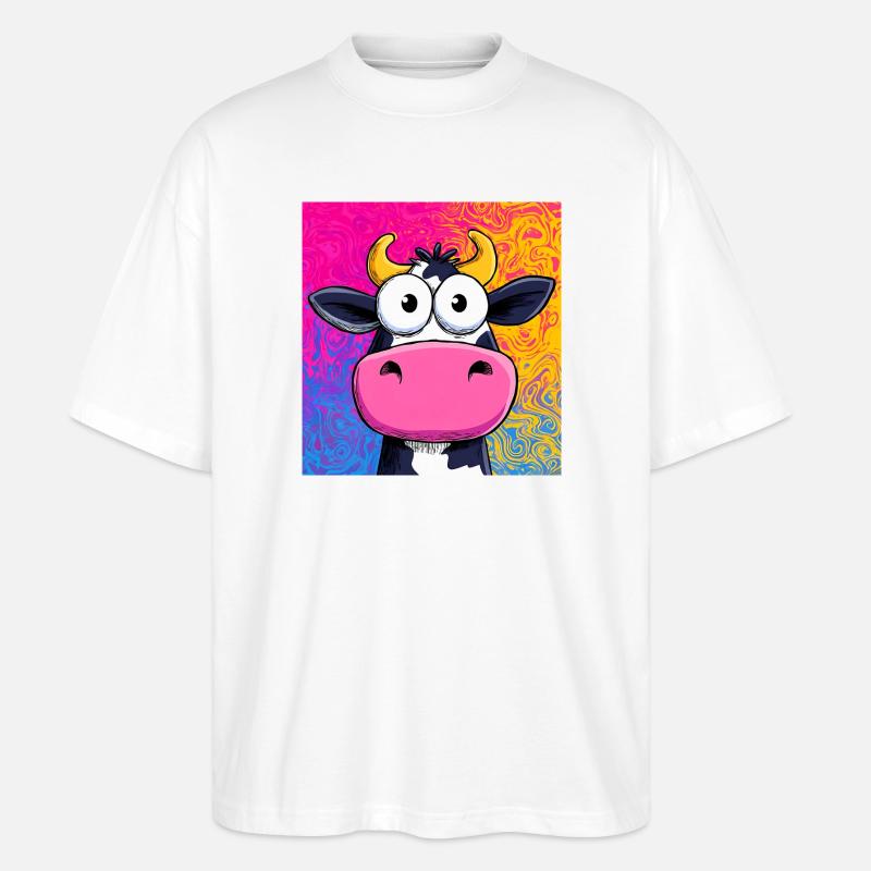 vache - T-shirt bio Blaster 2.0 coupe oversize Stanley/Stella Unisexe - blanc