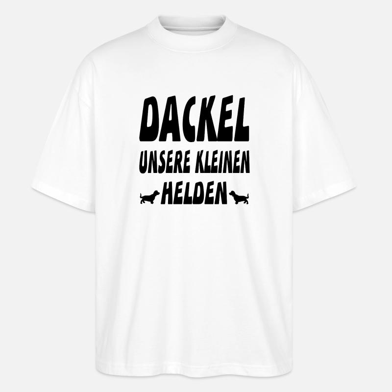 Dackel - Stanley/Stella Oversized Unisex Bio T-Shirt Blaster 2.0 - Weiß