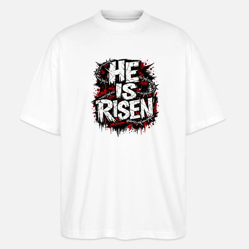Team Jesus-Logo - Stanley/Stella Oversized Unisex Bio T-Shirt Blaster 2.0 - Weiß
