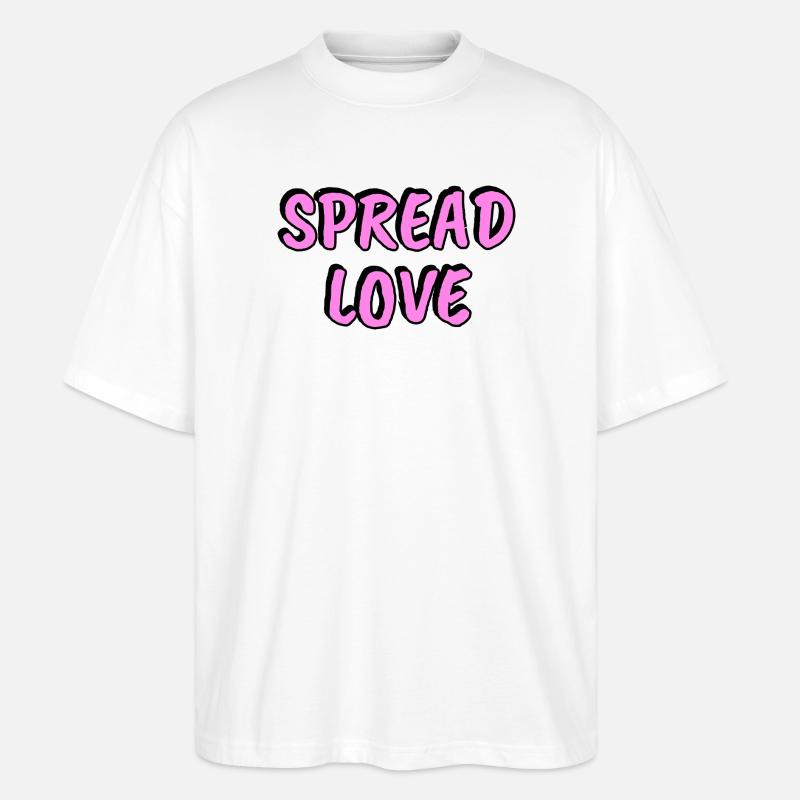 Liebe verbreiten — Pink - Stanley/Stella Oversized Unisex Bio T-Shirt Blaster 2.0 - Weiß