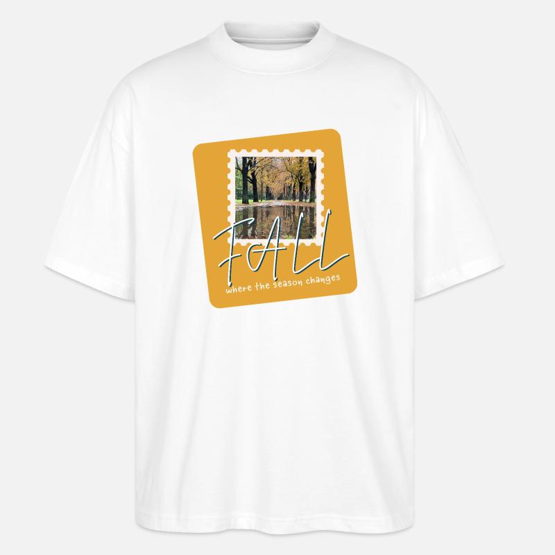 FALL Herbstpfade - Stanley/Stella Oversized Unisex Bio T-Shirt Blaster 2.0 - Weiß