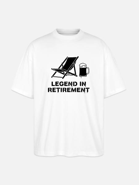 Legend in Retirement Retirement Recliner - Stanley/Stella Oversized Unisex Organic T-shirt Blaster 2.0 - white