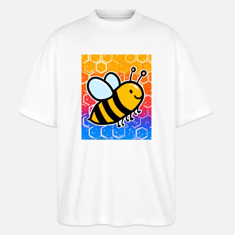 Biene - Stanley/Stella Oversized Unisex Bio T-Shirt Blaster 2.0 - Weiß