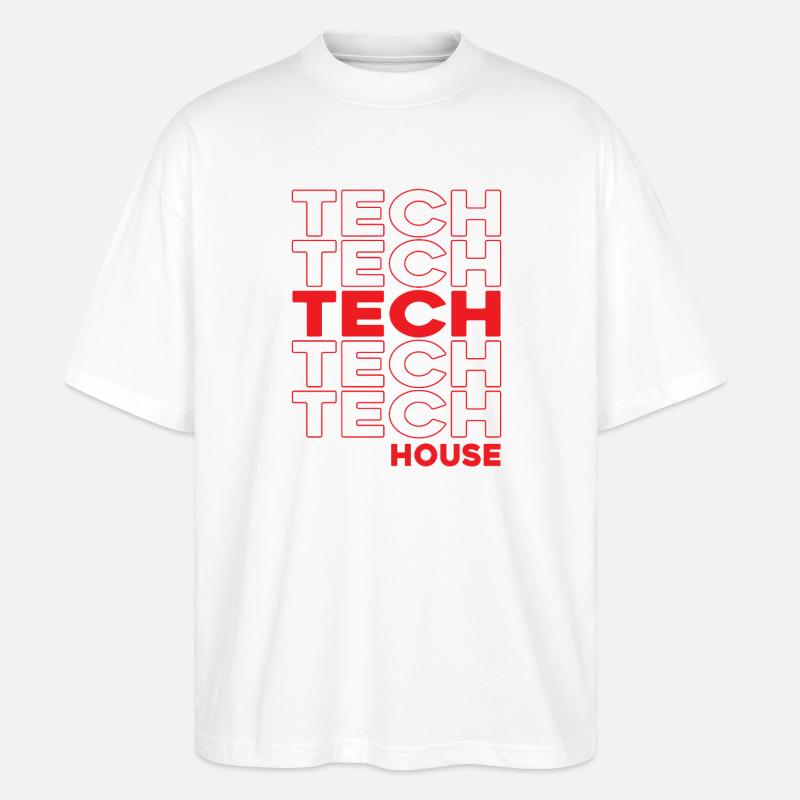 Tech House Neon-Stacks - Stanley/Stella Oversized Unisex Bio T-Shirt Blaster 2.0 - Weiß