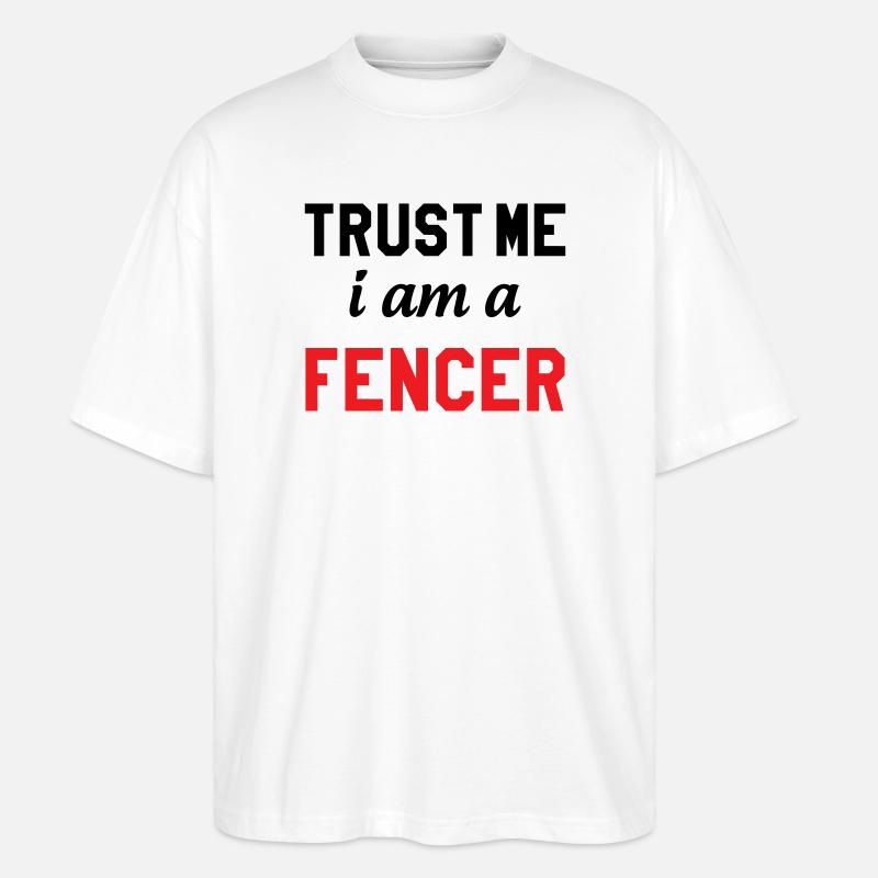 Glaub mir, ich bin Profi-Fechter - Stanley/Stella Oversized Unisex Bio T-Shirt Blaster 2.0 - Weiß