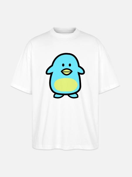 Penguin Comic - Stanley/Stella Oversized Unisex Organic T-shirt Blaster 2.0 - white