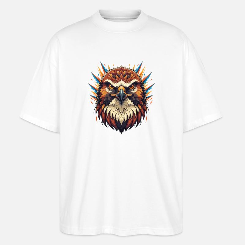 Imperial Eagle Fire Claw - Stanley/Stella Oversized Unisex Organic T-shirt Blaster 2.0 - white