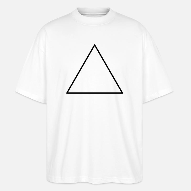 Symbol Dreieck gleichseitig - Stanley/Stella Oversized Unisex Bio T-Shirt Blaster 2.0 - Weiß