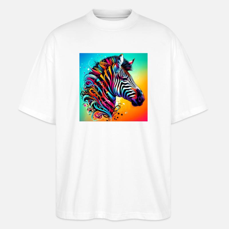 Zebra - Stanley/Stella Oversized Unisex Bio T-Shirt Blaster 2.0 - Weiß