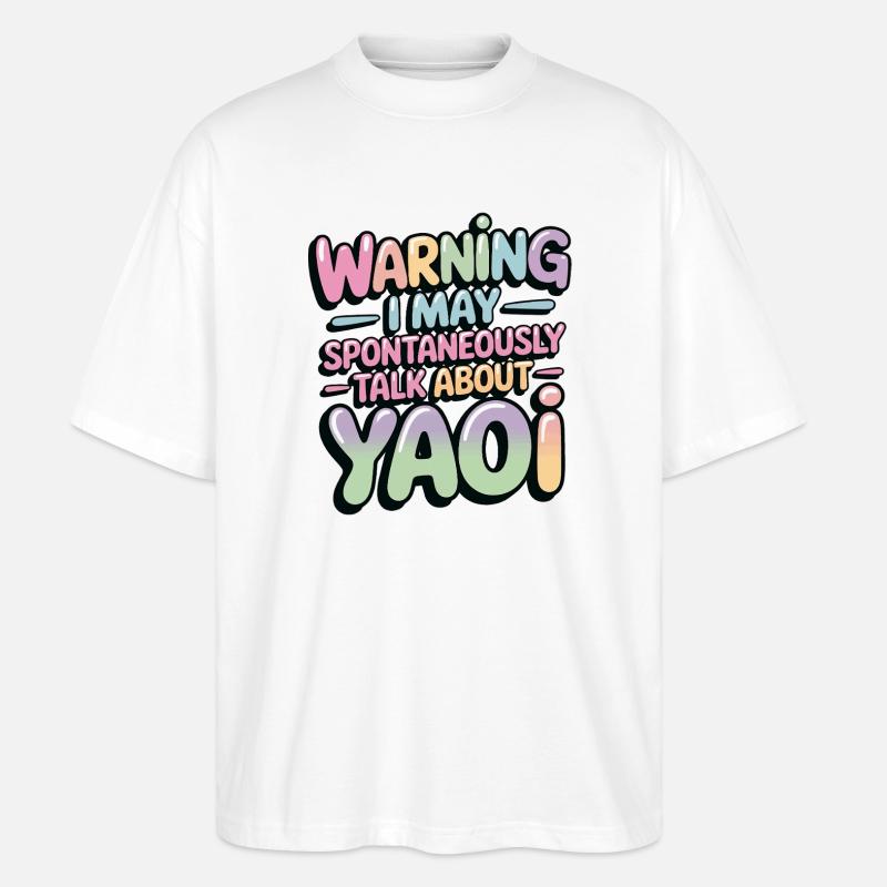 Conversation spontanée de Yaoi - T-shirt bio Blaster 2.0 coupe oversize Stanley/Stella Unisexe - blanc