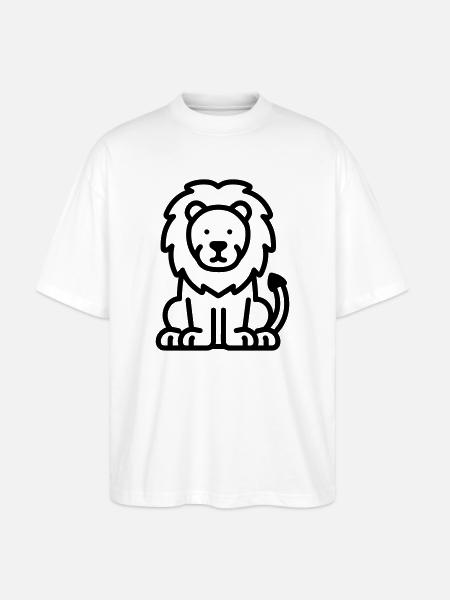 lion - T-shirt bio Blaster 2.0 coupe oversize Stanley/Stella Unisexe - blanc
